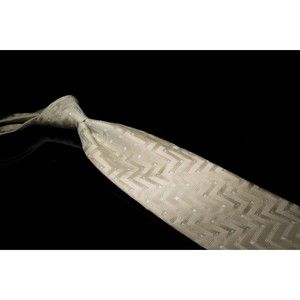 Boss Hugo Boss Tea Green Herringbone 100% Silk Luxury Tie Italy